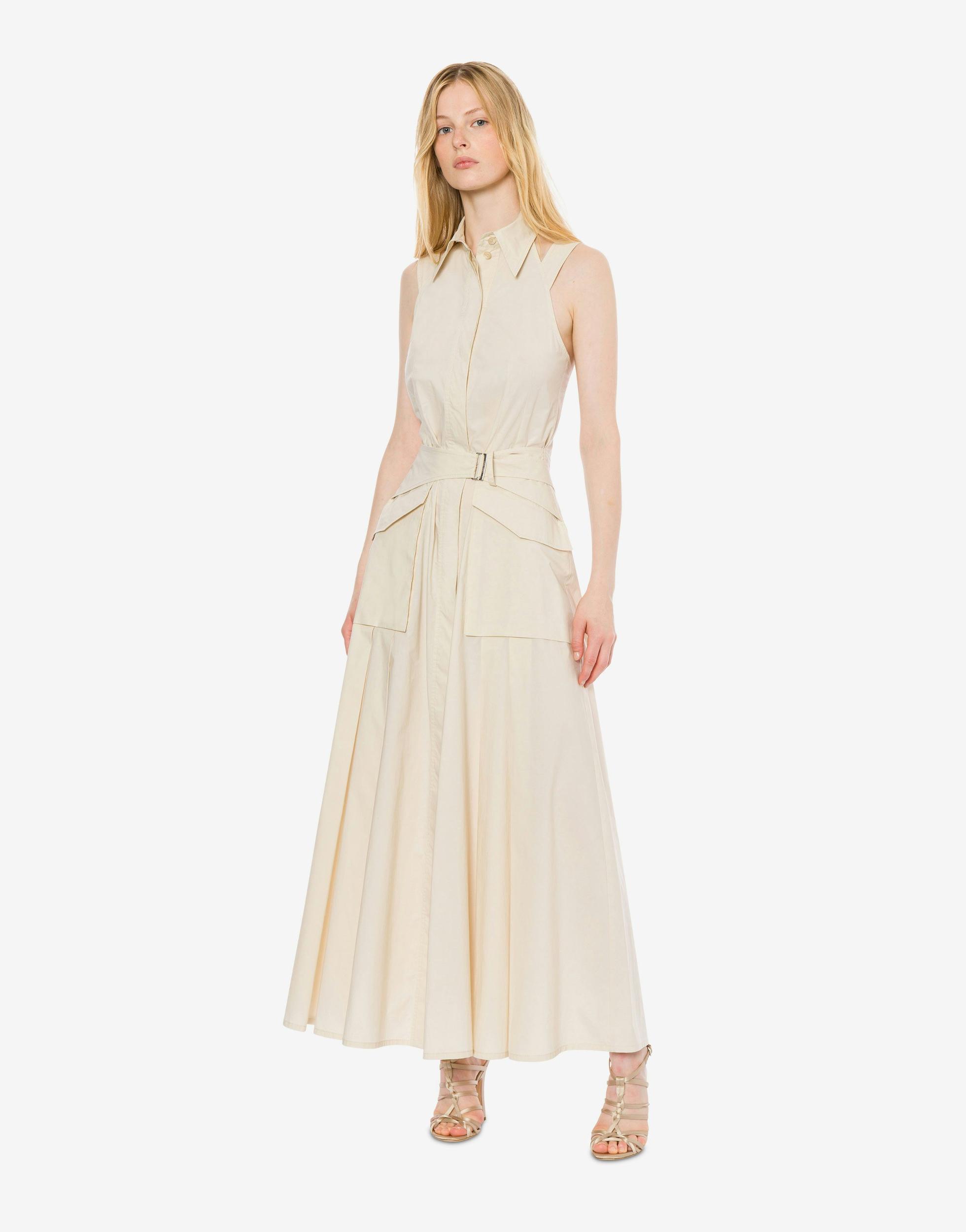 Stretch poplin long dress Product Image