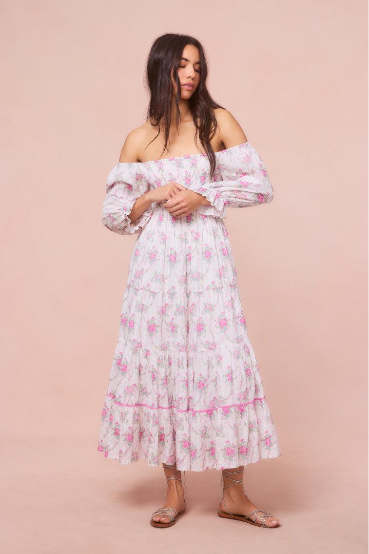 Rigby Cotton Floral Midi Dress Product Image