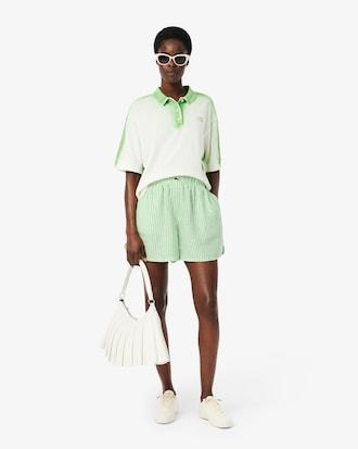 Loose Striped Linen Shorts Product Image