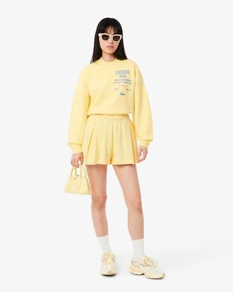 Women's Oversized Pleated Print Sweatshirt Product Image