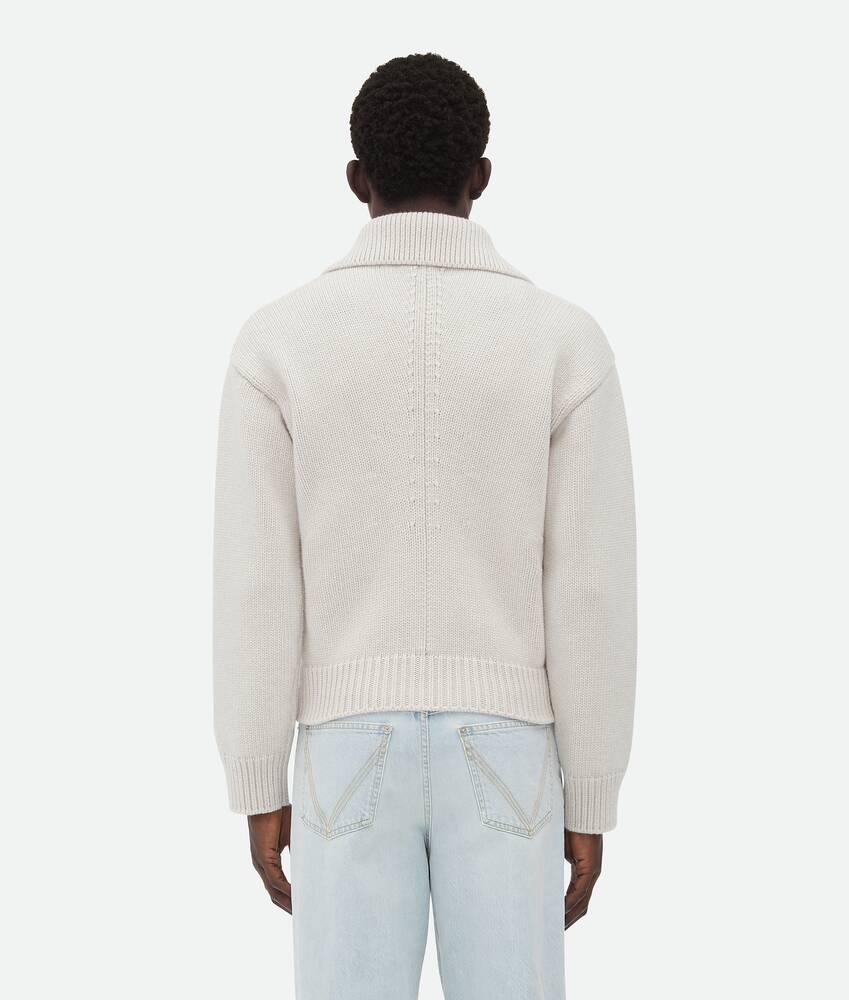 Men's Compact Wool Cardigan  in Dove melange Product Image