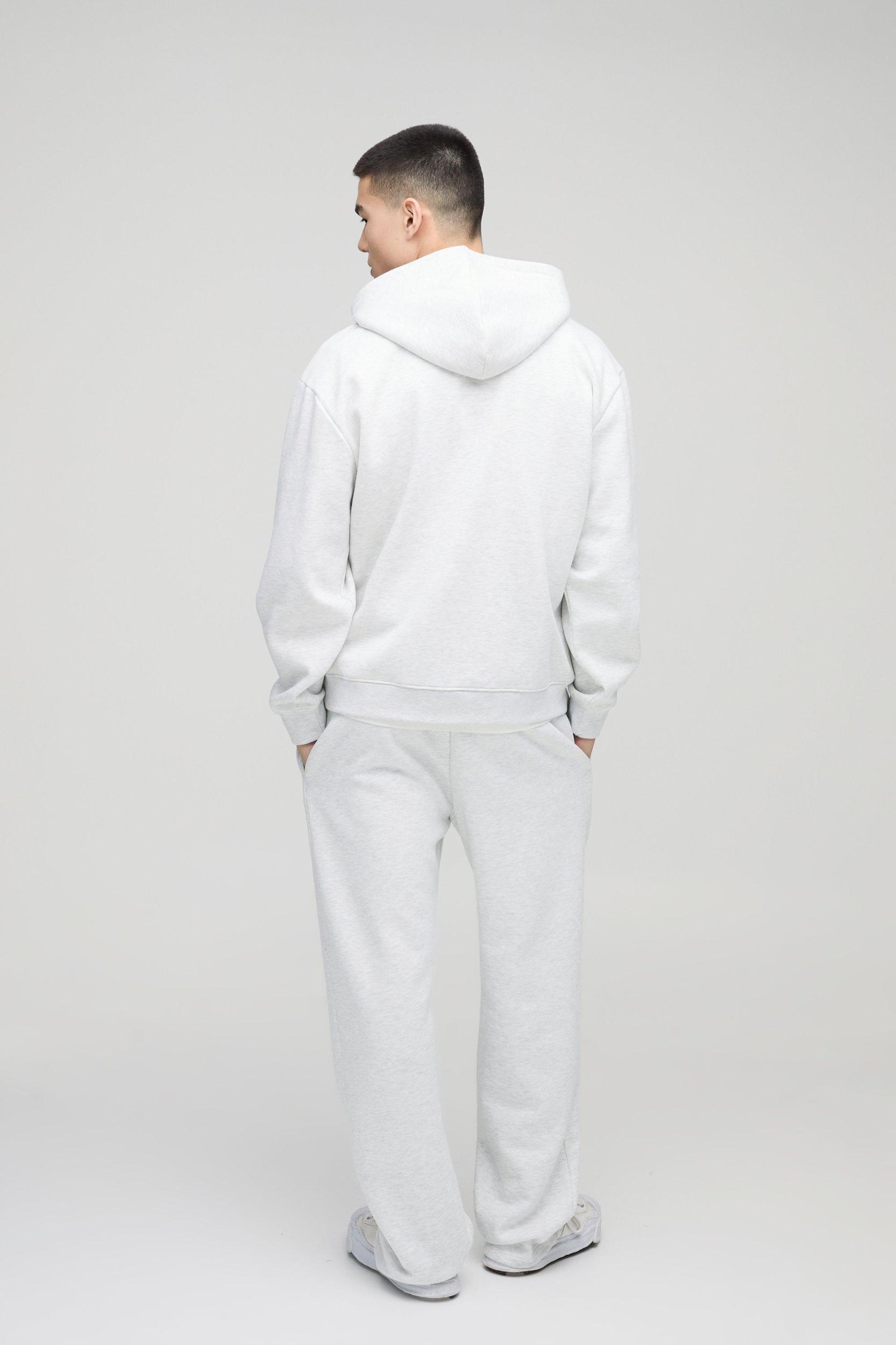 330GSM Oversized BM Signature Zip Through Hoodie | boohooMAN USA Product Image