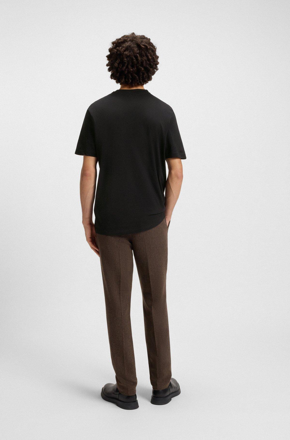 Cotton-jersey T-shirt with herringbone logo Product Image