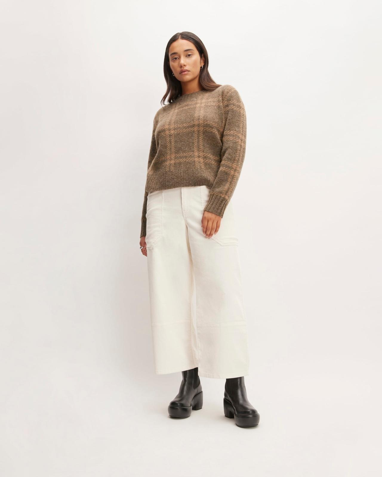 The Alpaca Cropped Crewneck Sweater Product Image