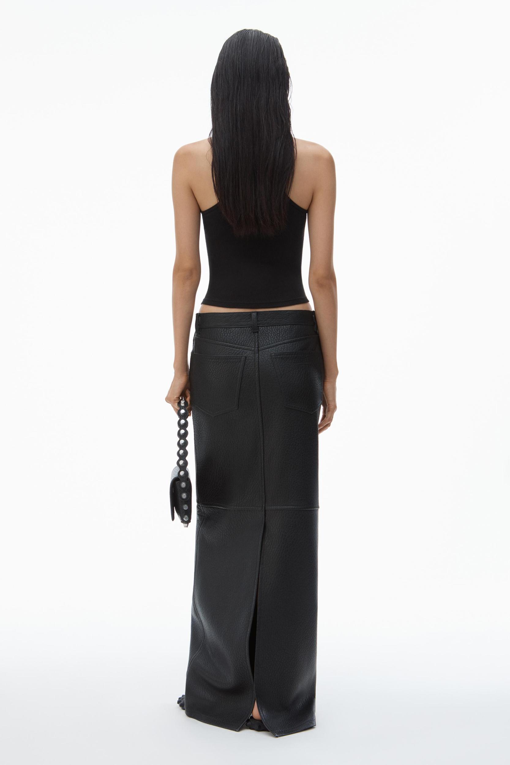 5-pocket Pencil Skirt In Primal Nappa Lambskin Leather Product Image