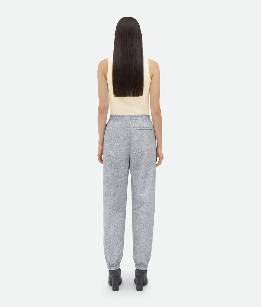 Women's Printed Leather Jersey Jogger Trousers in Light grey melange Product Image