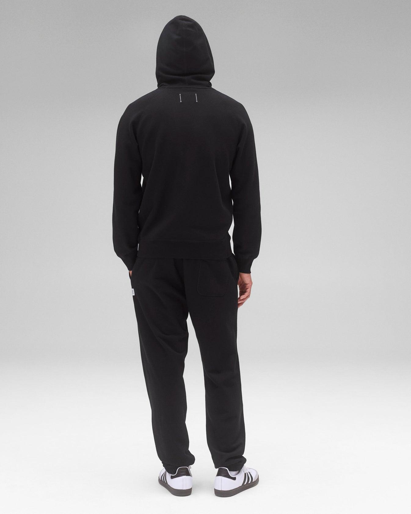 Reigning Champ Midweight Terry Arch Logo Hoodie in Black Product Image