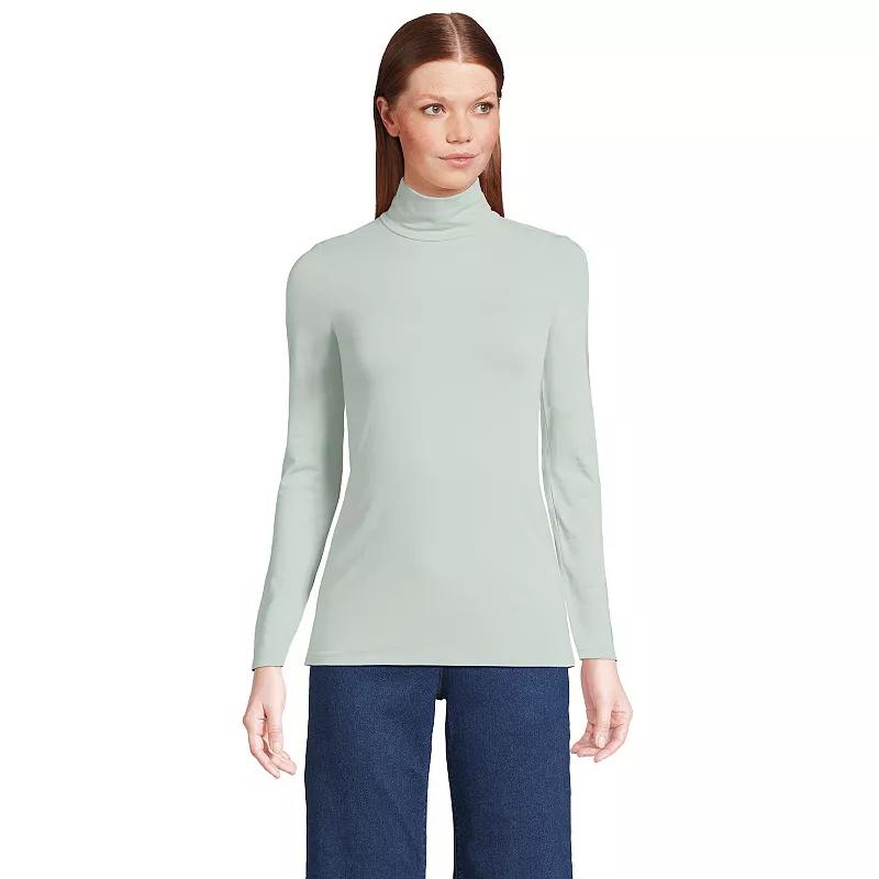 Petite Lands' End Lightweight Fitted Long Sleeve Turtleneck, Women's,  Product Image
