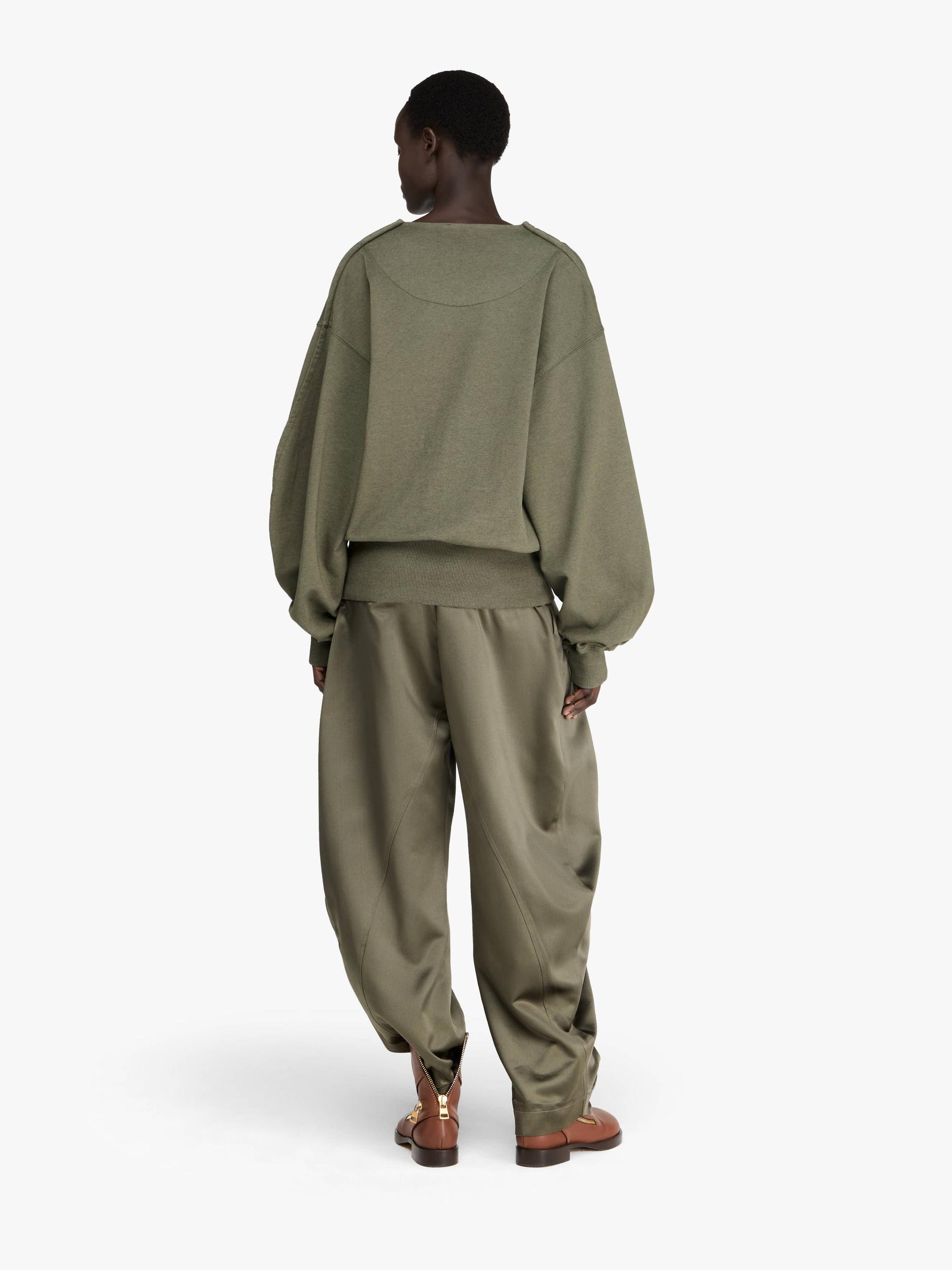 ROUNDED WRAP-FRONT SWEATSHIRT Product Image