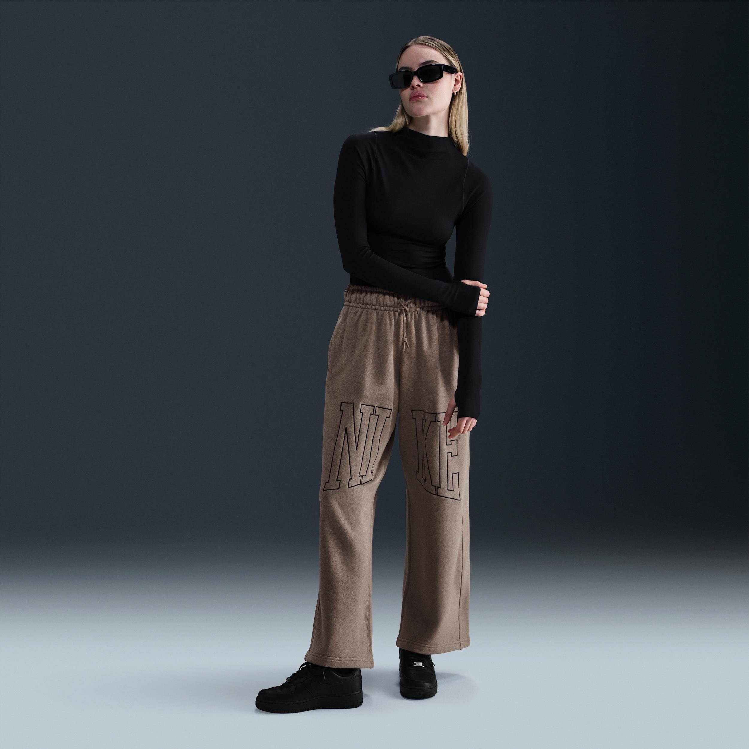 Nike Womens Nike Street OH Fleece Pants - Womens Mink Brown Product Image