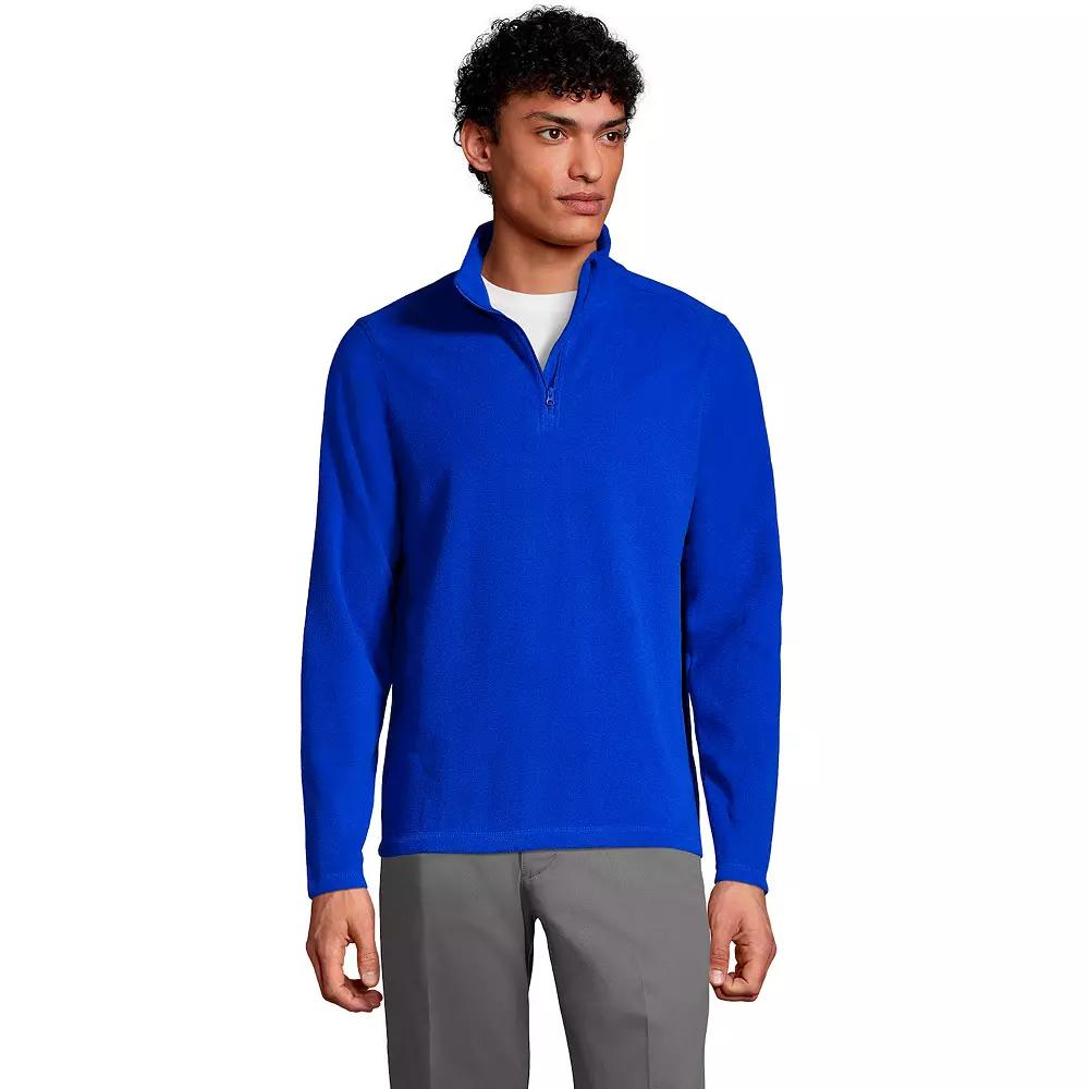 Men's Lands' End Lightweight Fleece Quarter Zip Pullover,  Product Image