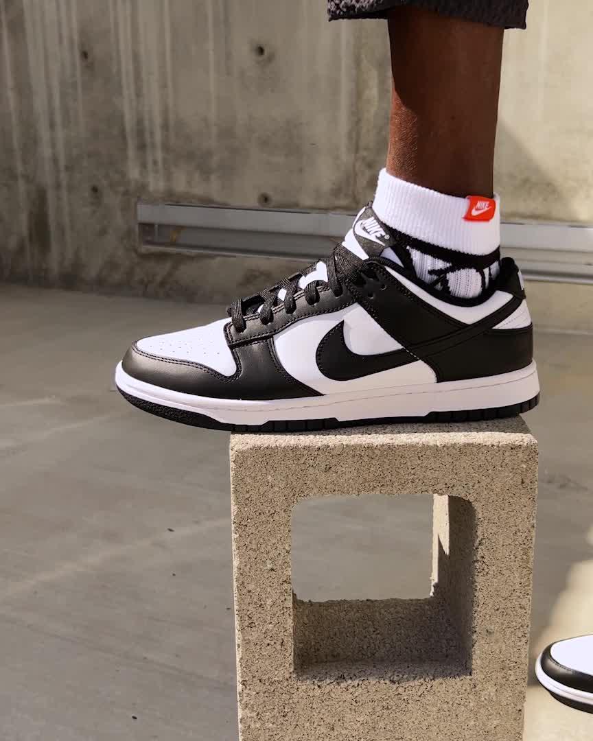 Nike Mens Nike Dunk Low Retro - Mens Shoes White/Black/White Product Image