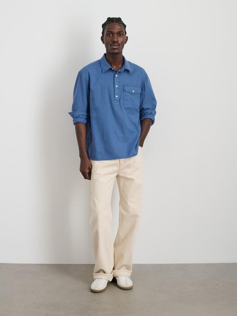 Carter Popover In Cotton Linen Product Image
