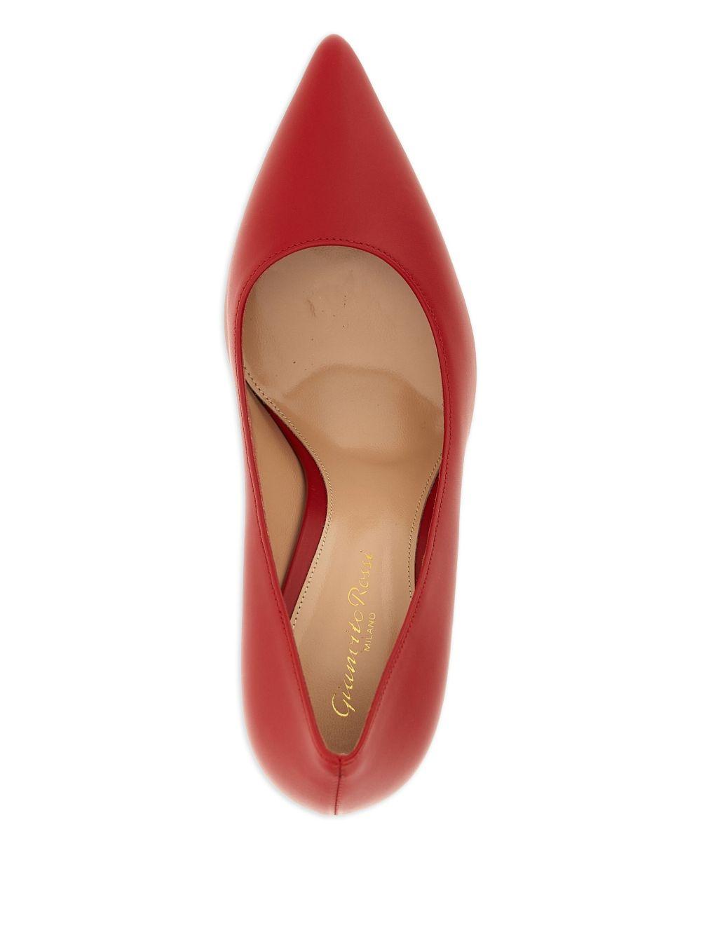 85mm leather heeled pumps Product Image