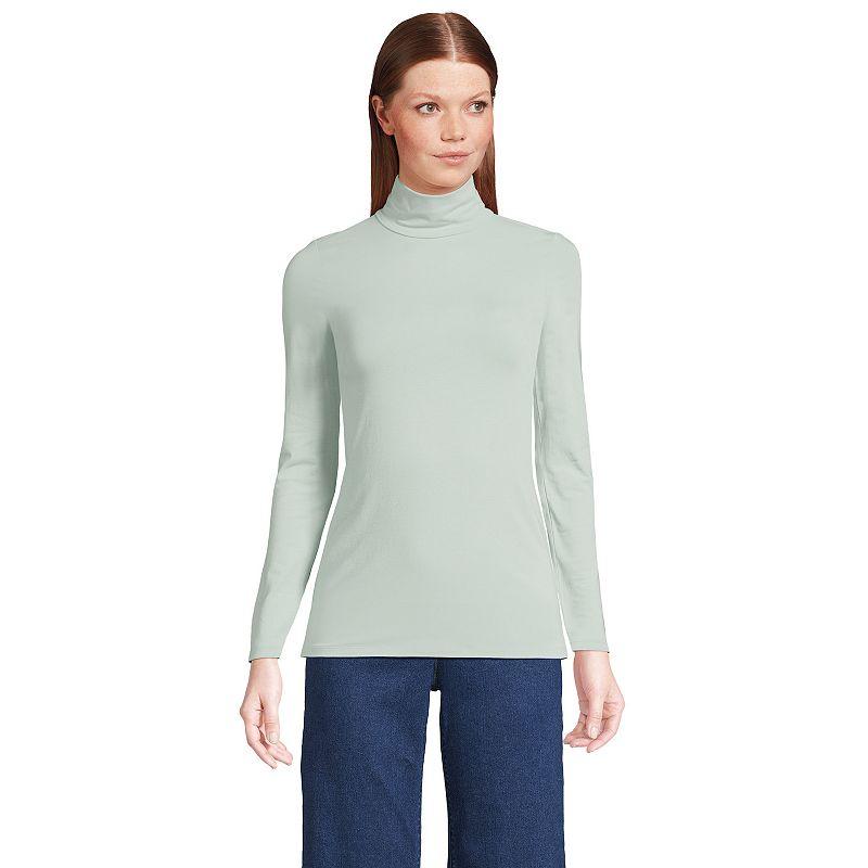 Petite Lands' End Lightweight Fitted Long Sleeve Turtleneck, Women's,  Product Image