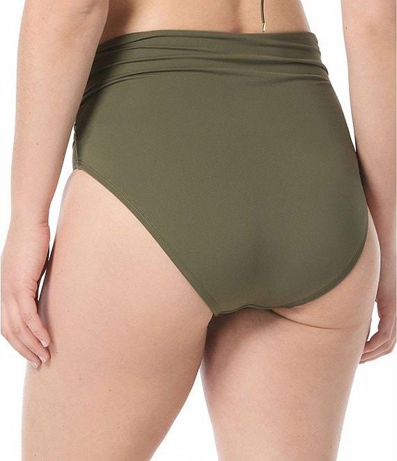 Coco Reef Classic Solids High Waisted Rollover Bikini Swim Bottom Product Image