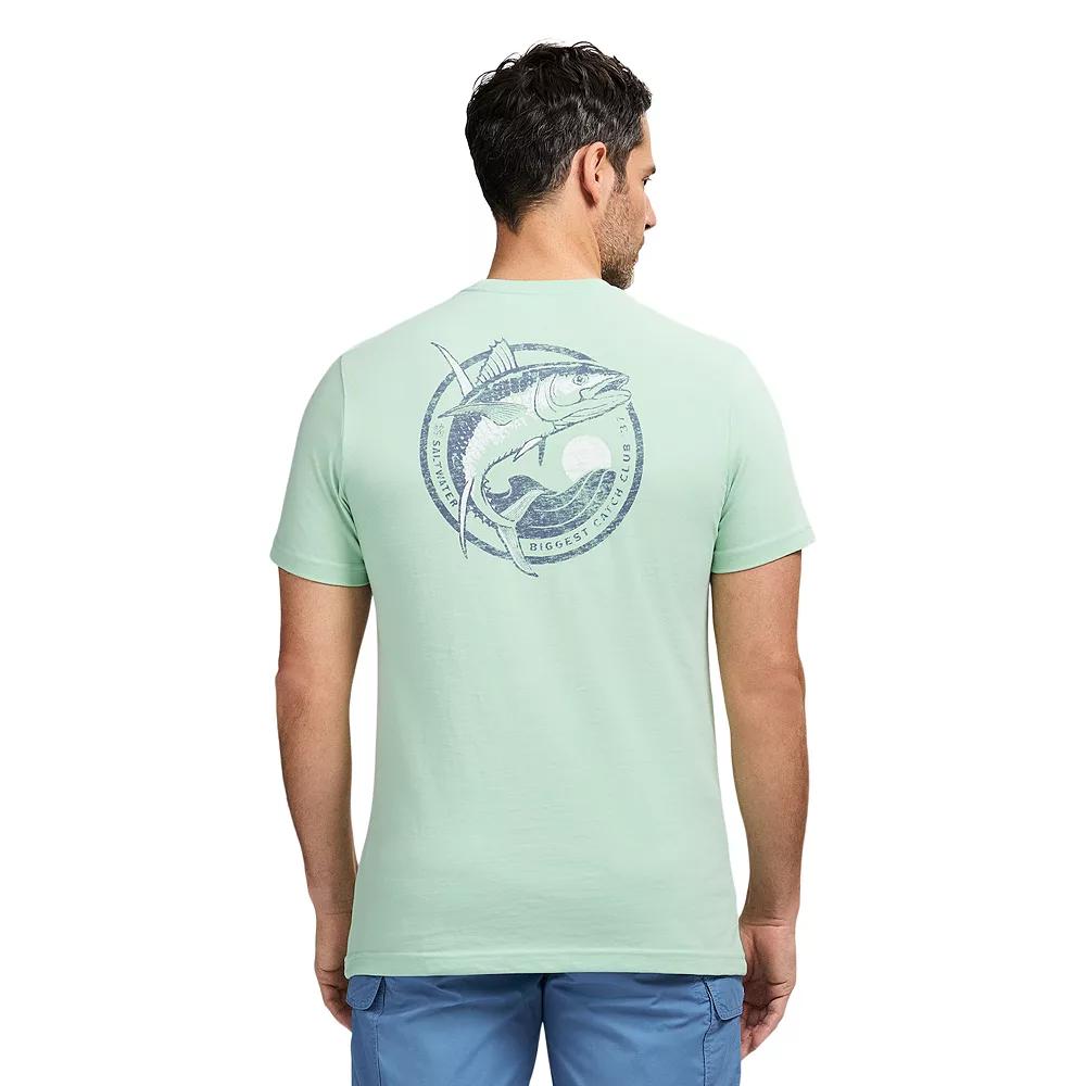 Men's IZOD Saltwater Soft Wash Short Sleeve Graphic Tee, Size: Large, Biggest Catch Product Image
