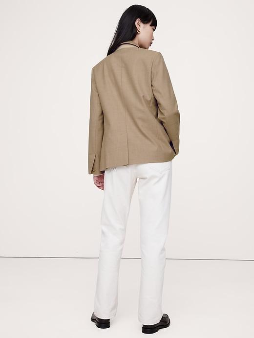 Relaxed-Slim Lightweight Wool Flannel Blazer Product Image