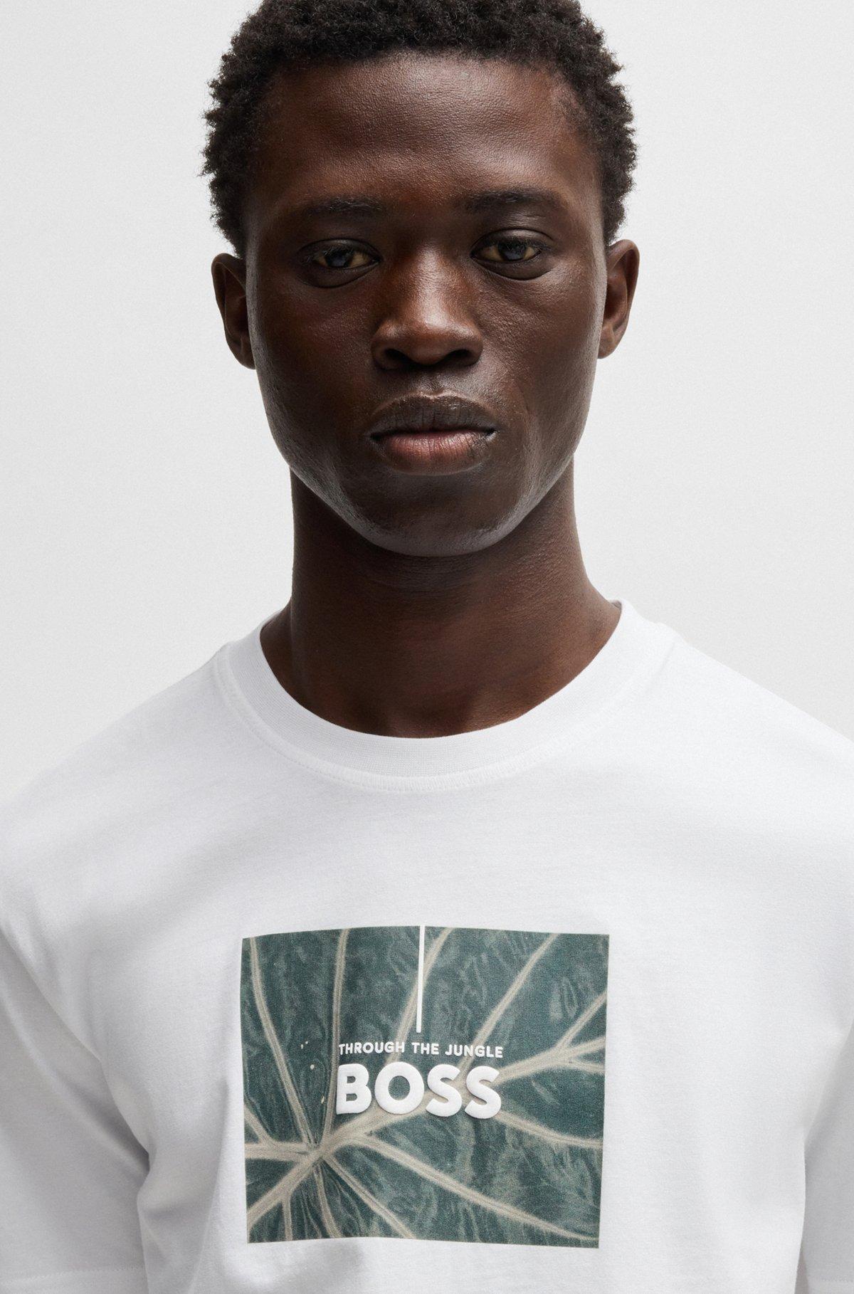 Crew-neck T-shirt in cotton with seasonal artwork Product Image