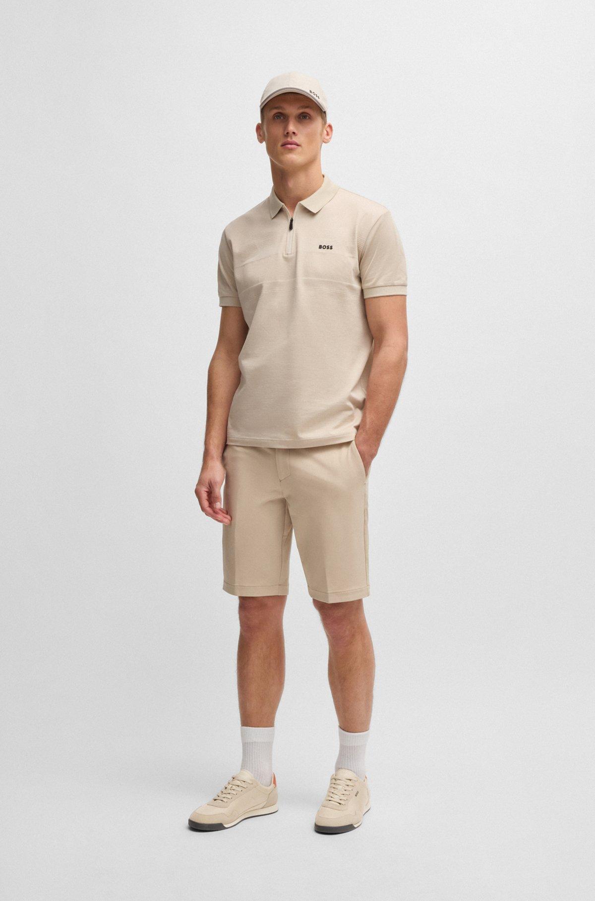 Mixed-material lace-up trainers with suede trims Product Image