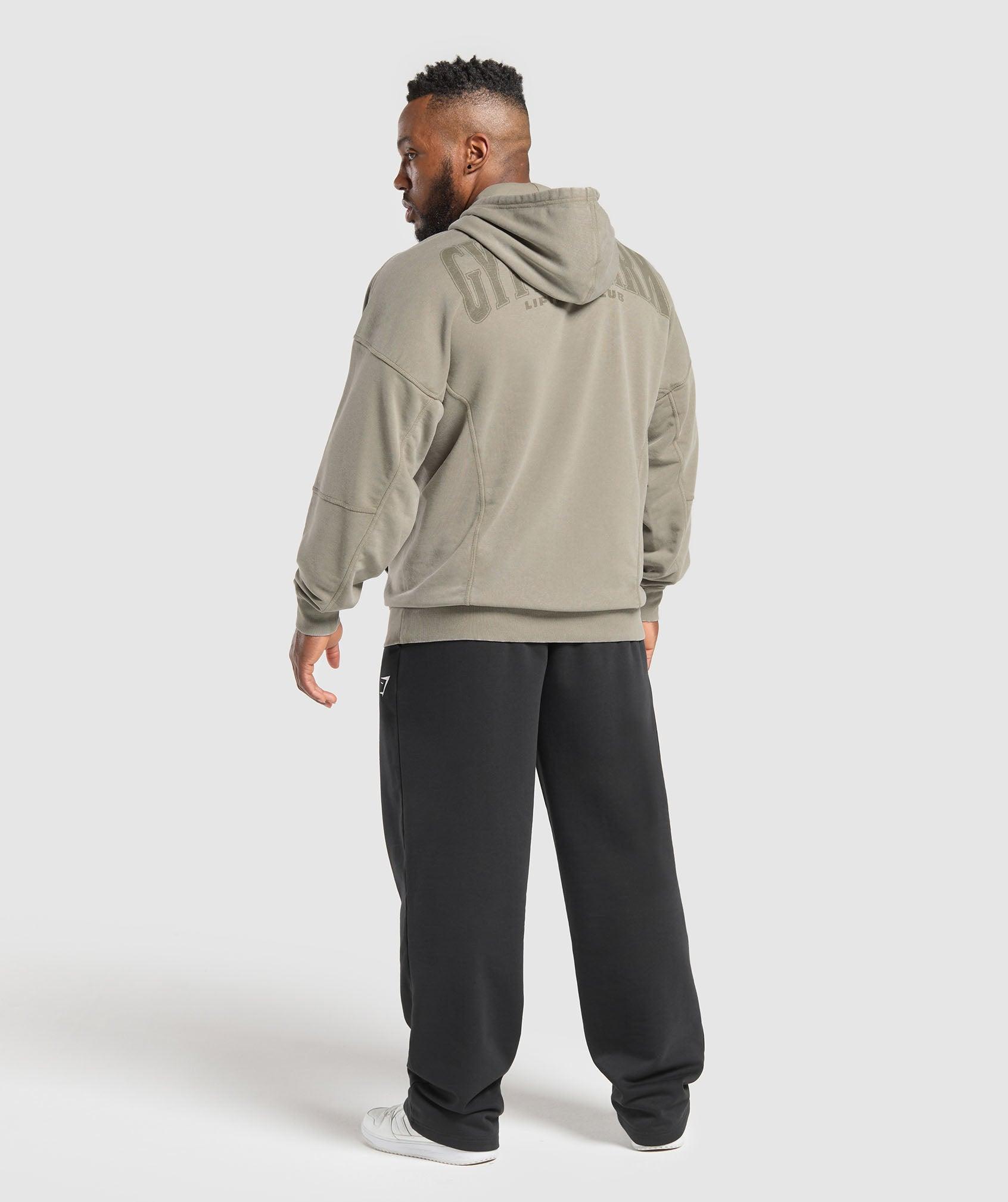 Gymshark Heritage Washed Hoodie - Utility Green Male Product Image