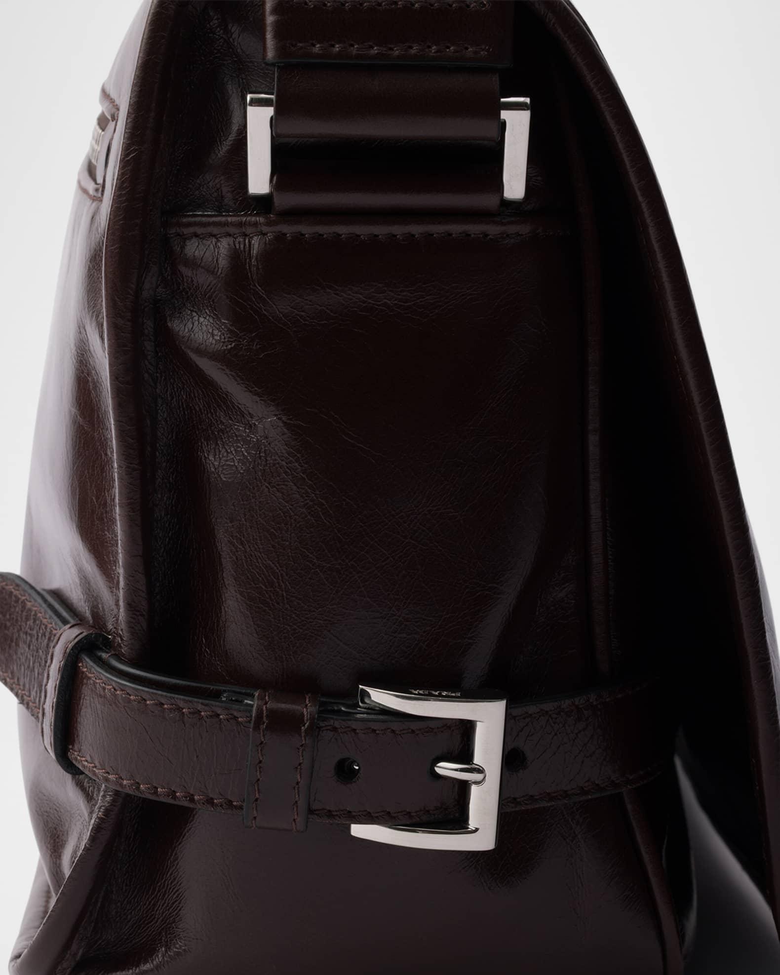 Men's Leather Flap Shoulder Bag Product Image