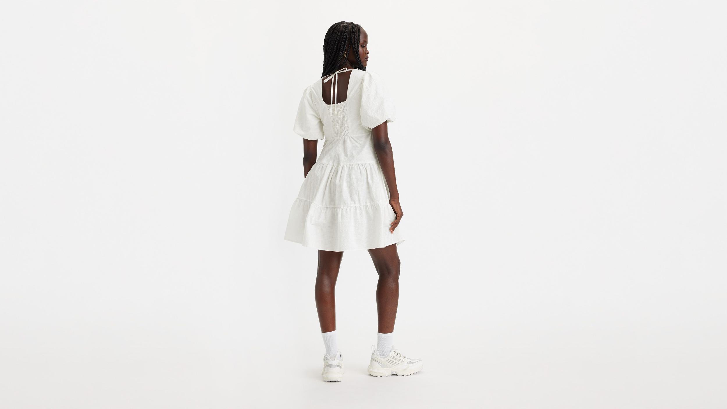 Volume Sleeve Tiered Dress Product Image