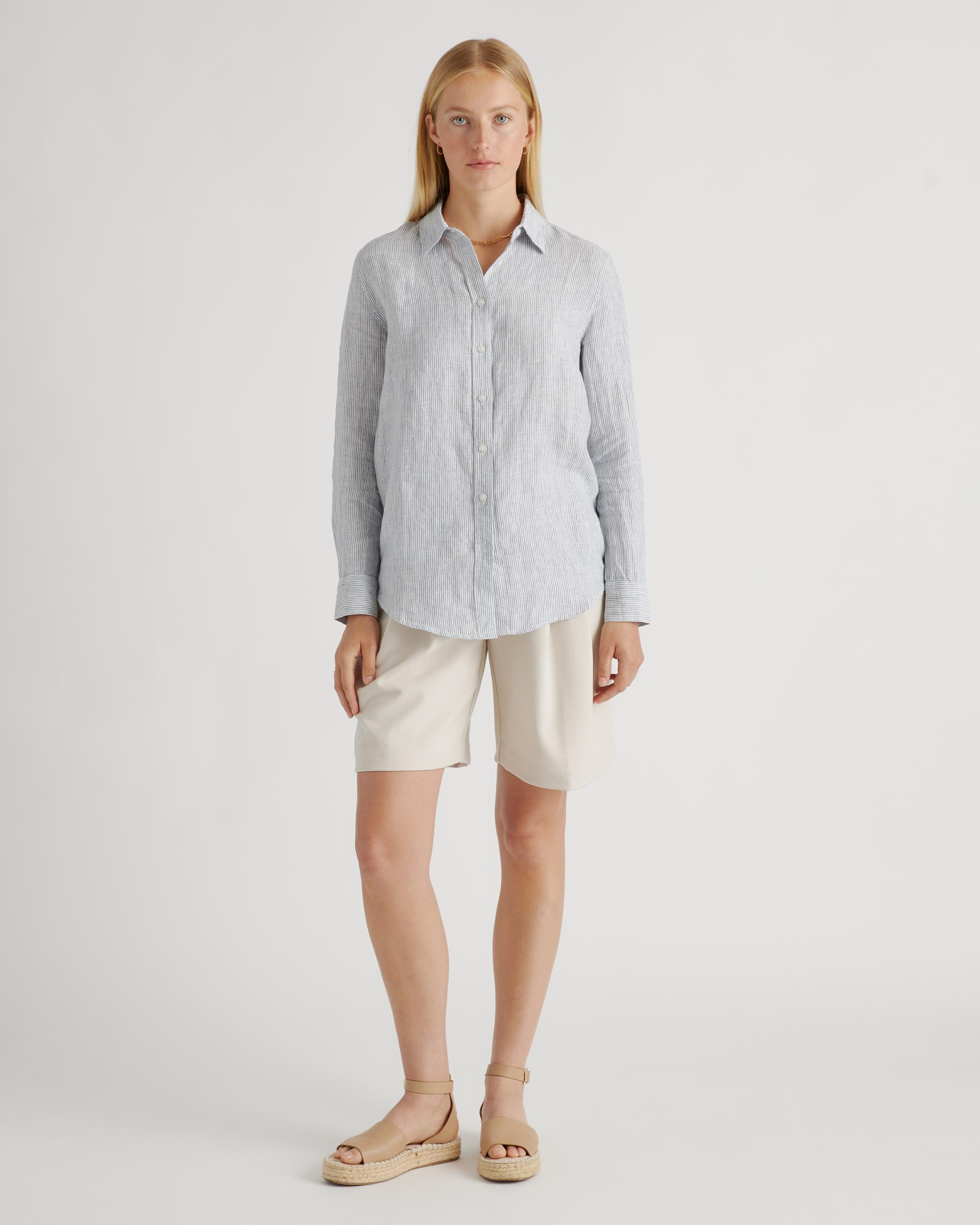 Quince | Women's 100% European Linen Long Sleeve Shirt Product Image