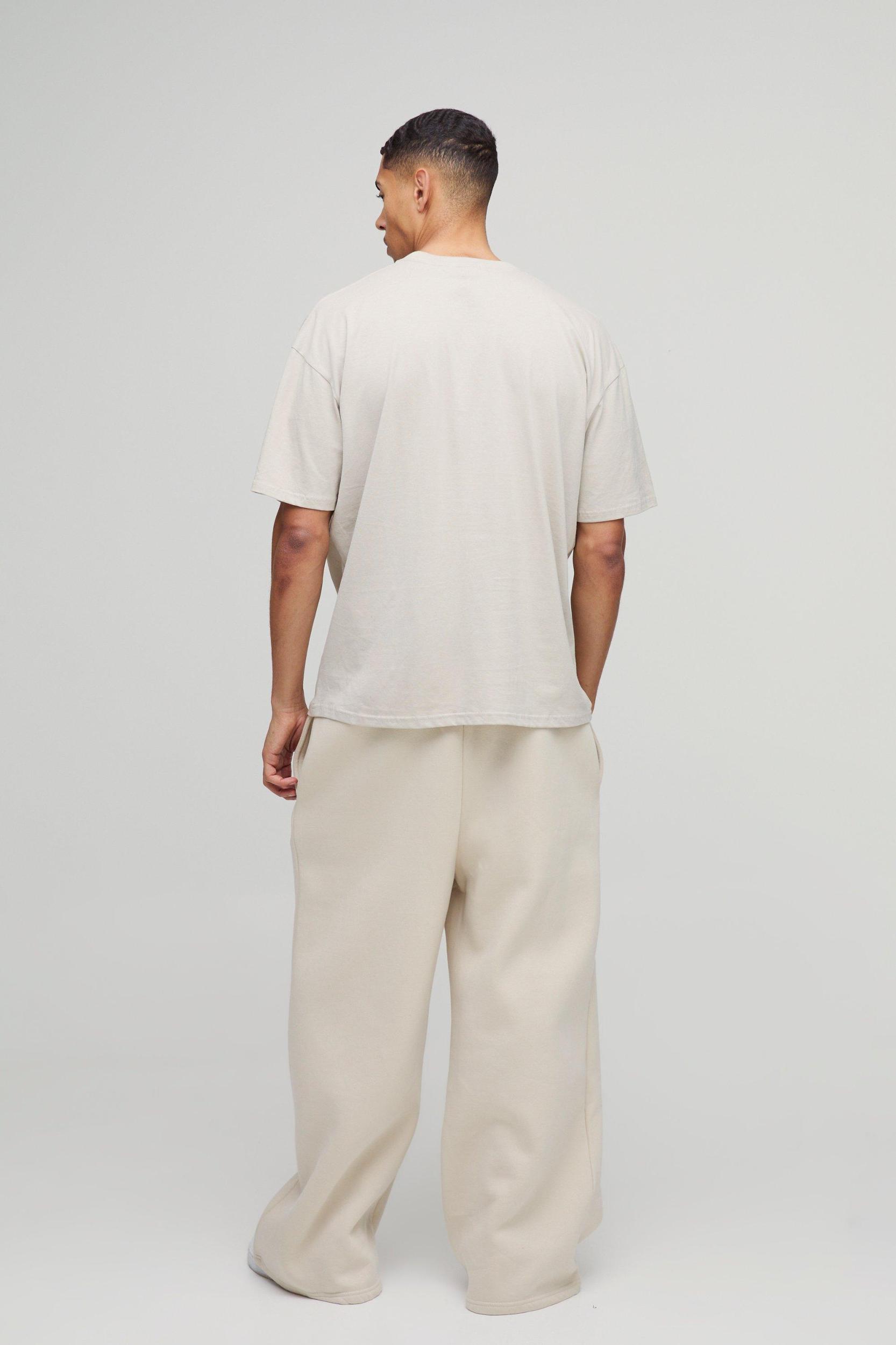 Oversized Break Hearts Slogan Puff Print T-Shirt | boohooMAN USA Product Image