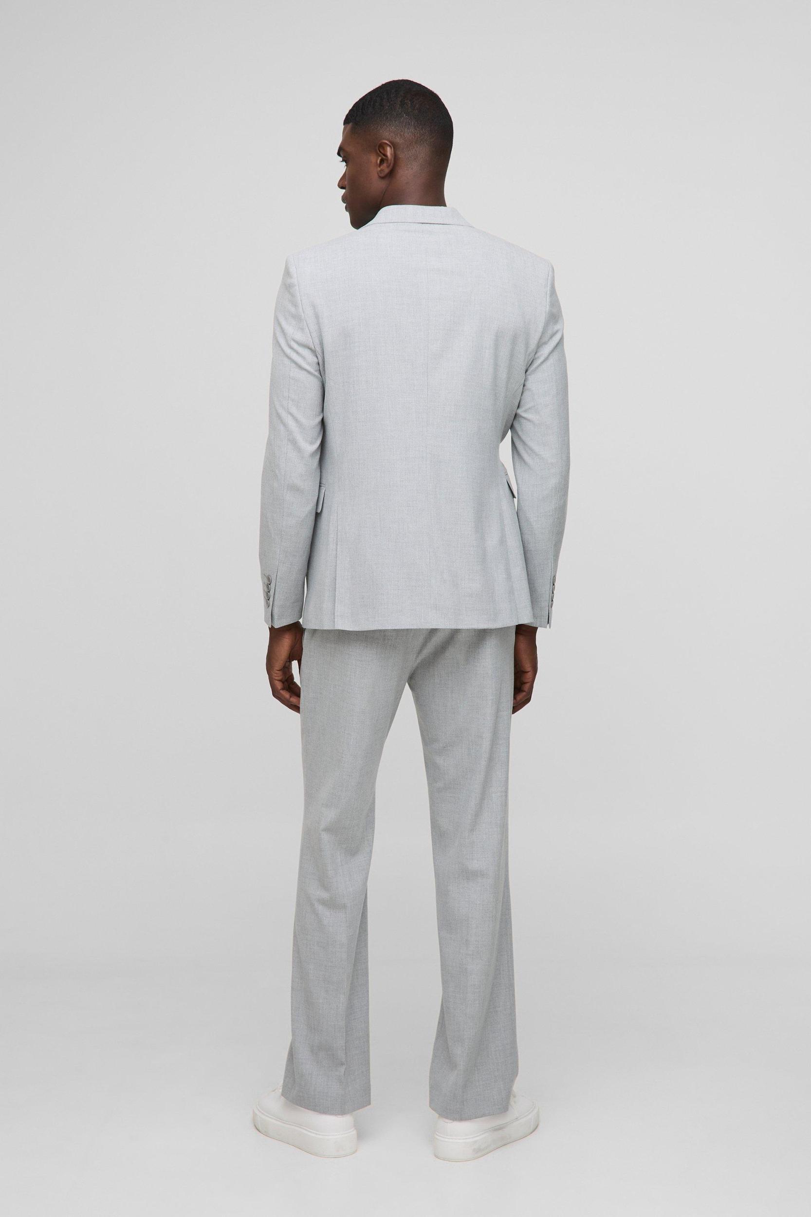 Slim Fit Flare Fixed Waistband Dress Pants | boohooMAN USA Product Image