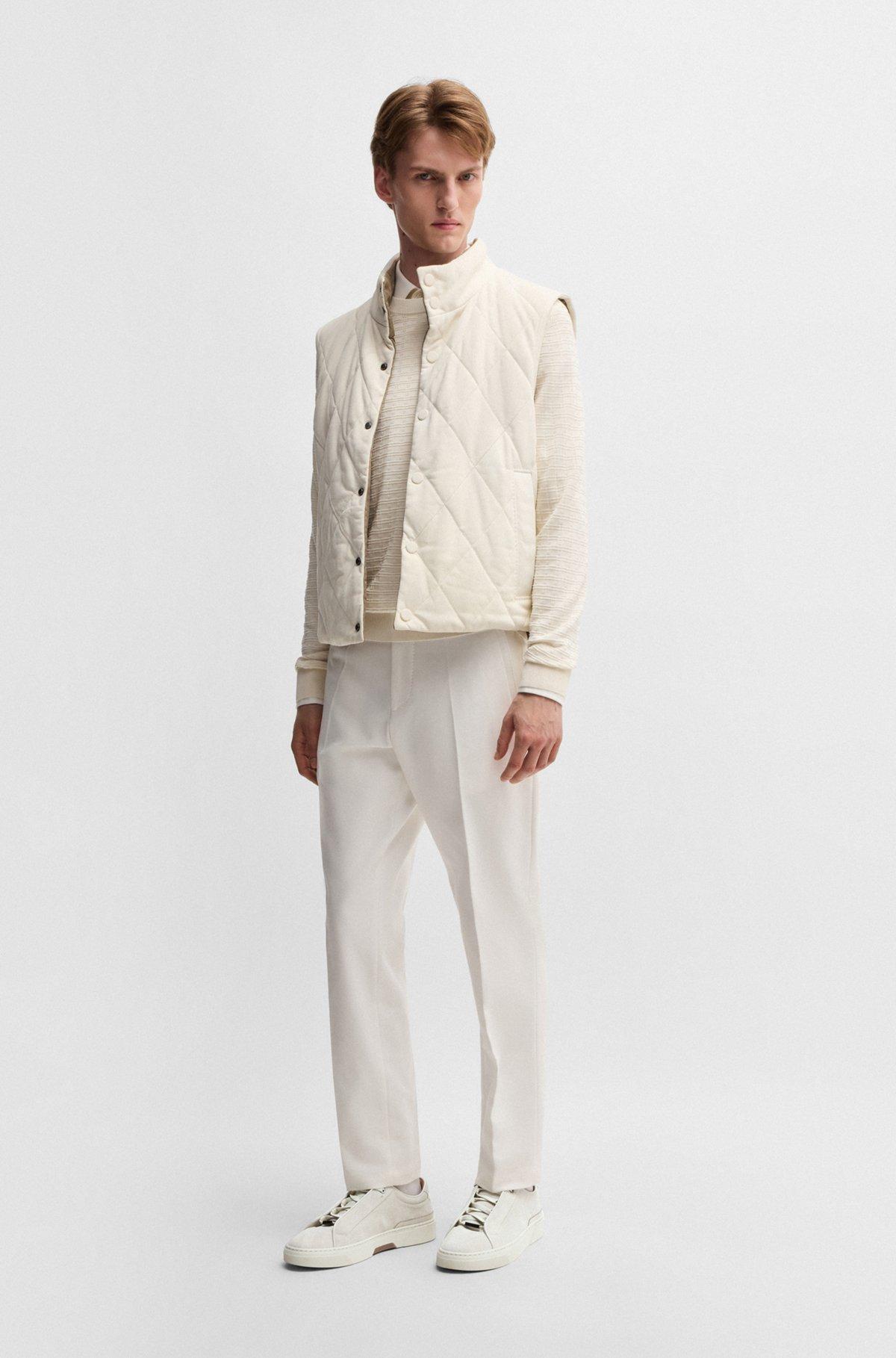 BOSS - Gary low-top trainers in suede - White Product Image