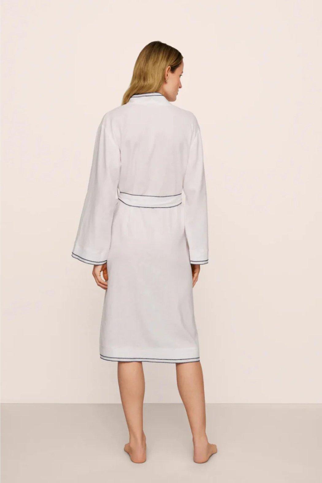 Linen Blend Long Sleeve Robe Product Image