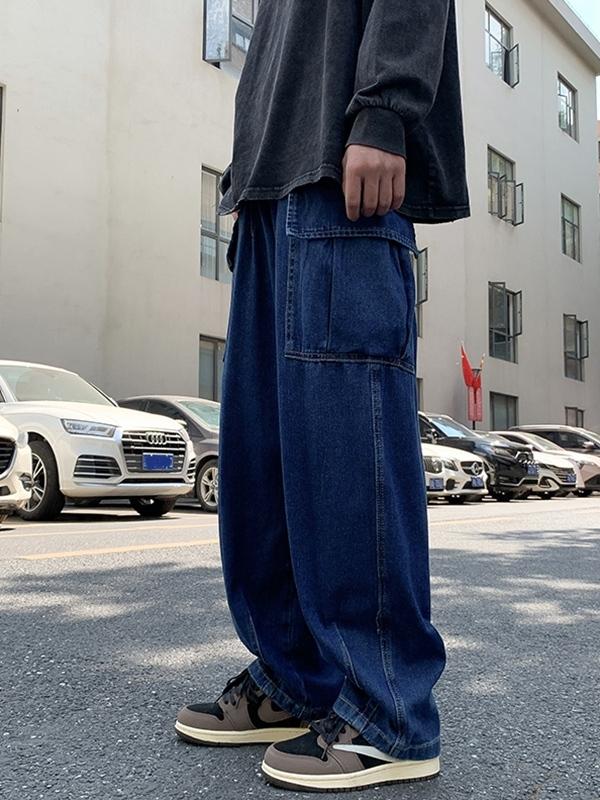 Men's Vintage Big Pocket Cargo Jeans Product Image