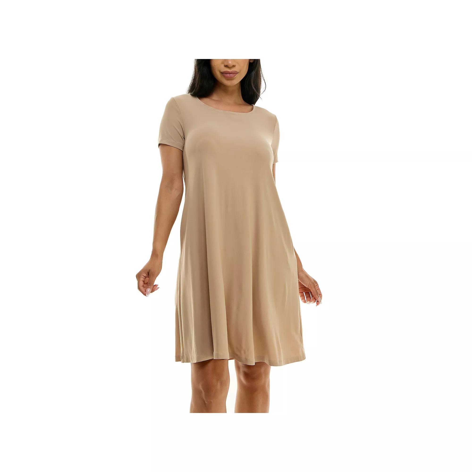 Women's Nina Leonard Lace-Up Back Swing Dress, Size: Small Product Image