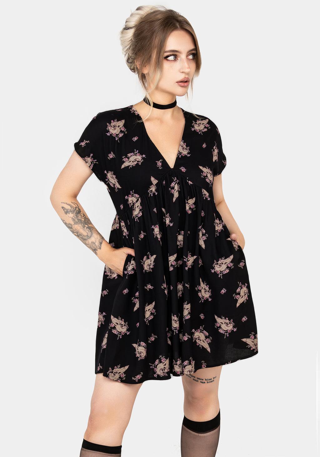 Carrion V-Neck Mini Smock Dress Product Image