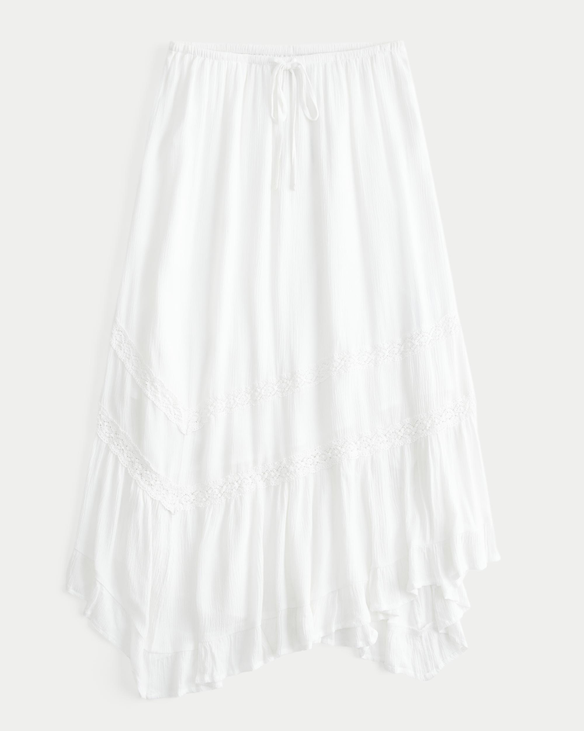 Asymmetrical Hem Maxi Skirt Product Image