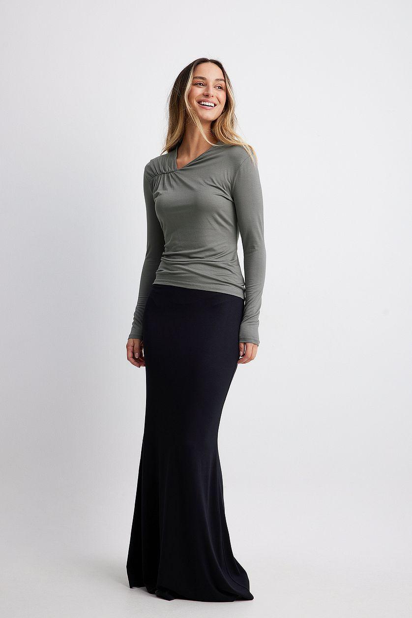 Long Sleeve Asymmetric Top Product Image