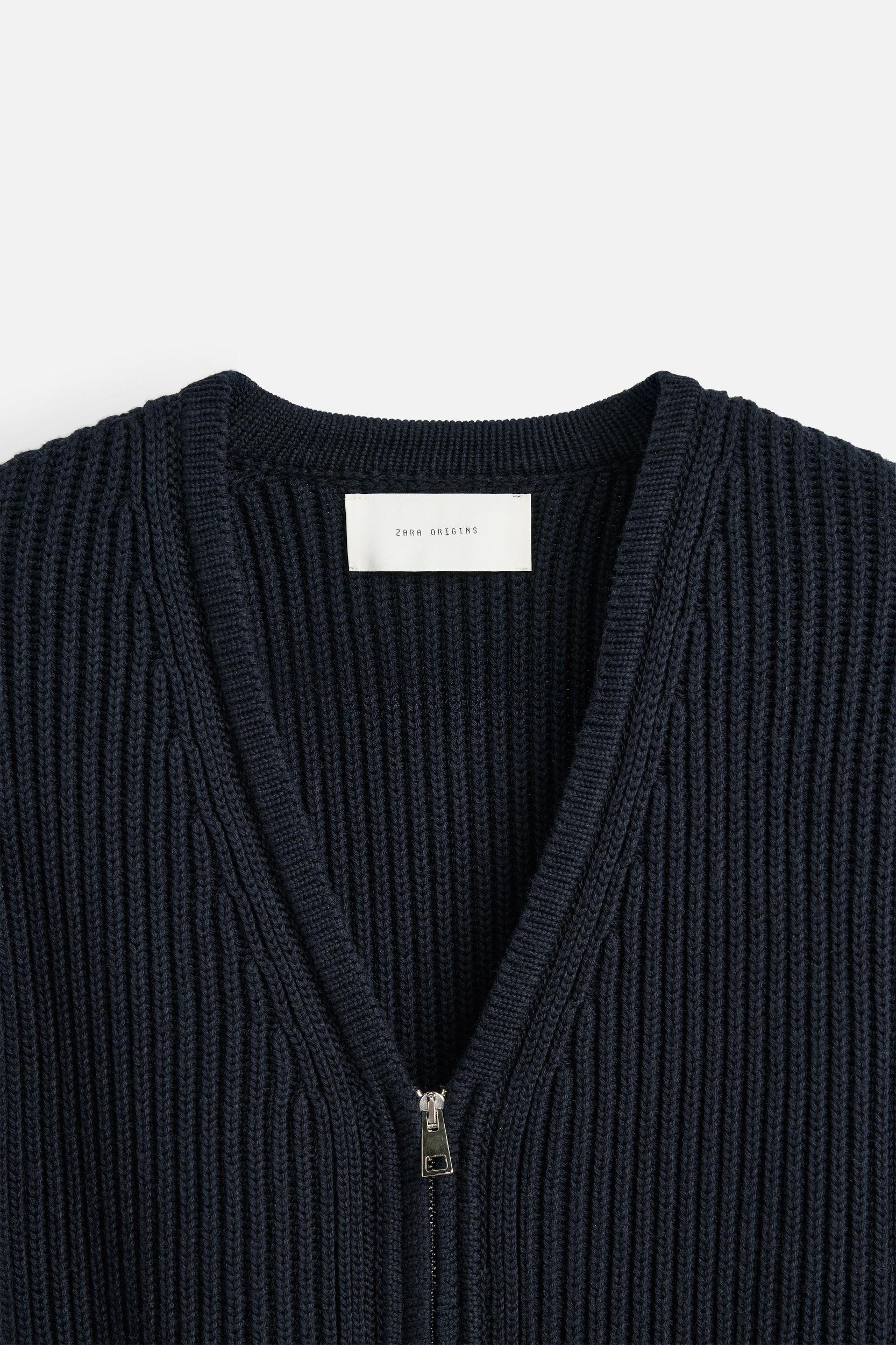 TEXTURED ZIP CARDIGAN Product Image