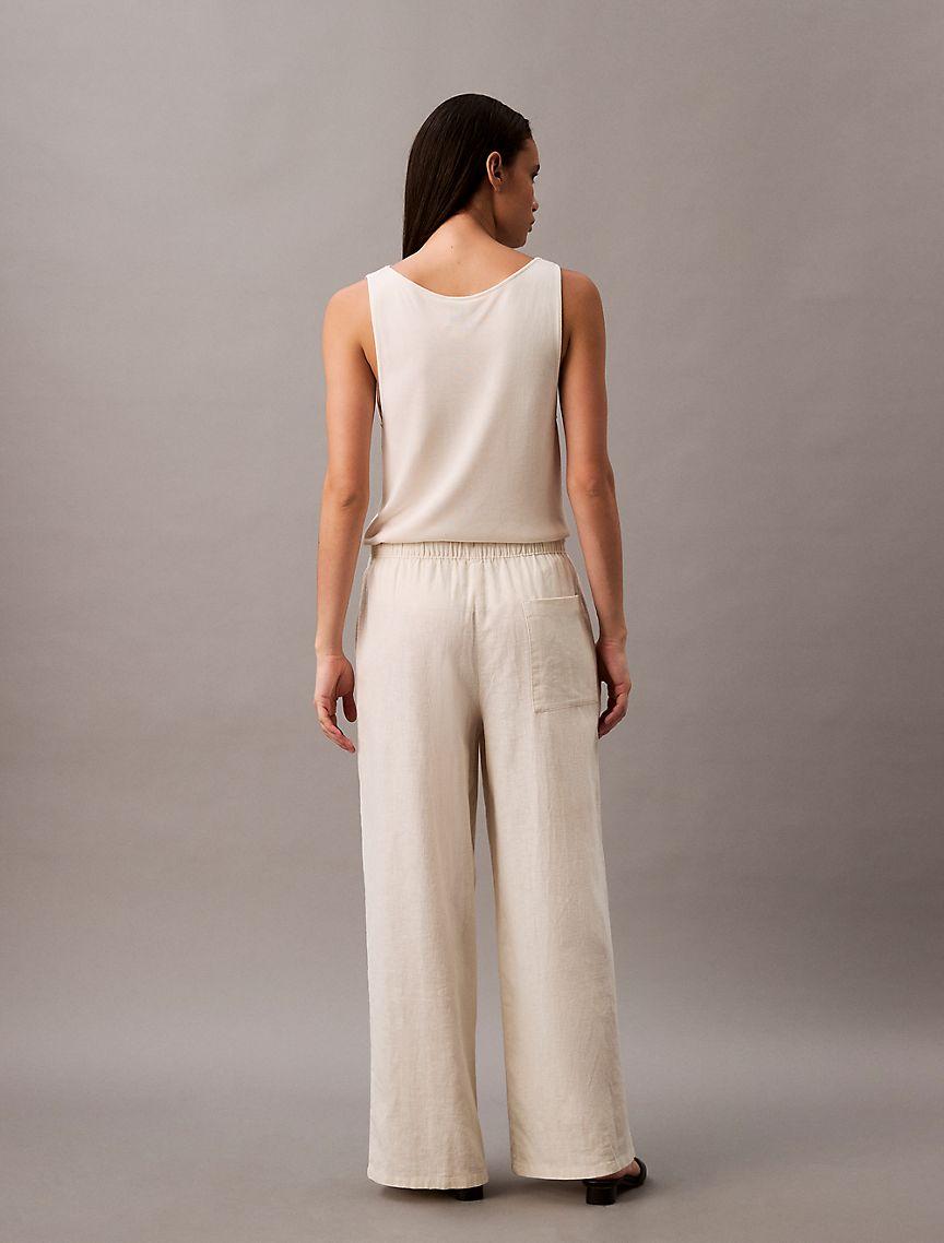Linen Cotton Pull-On Pants Product Image