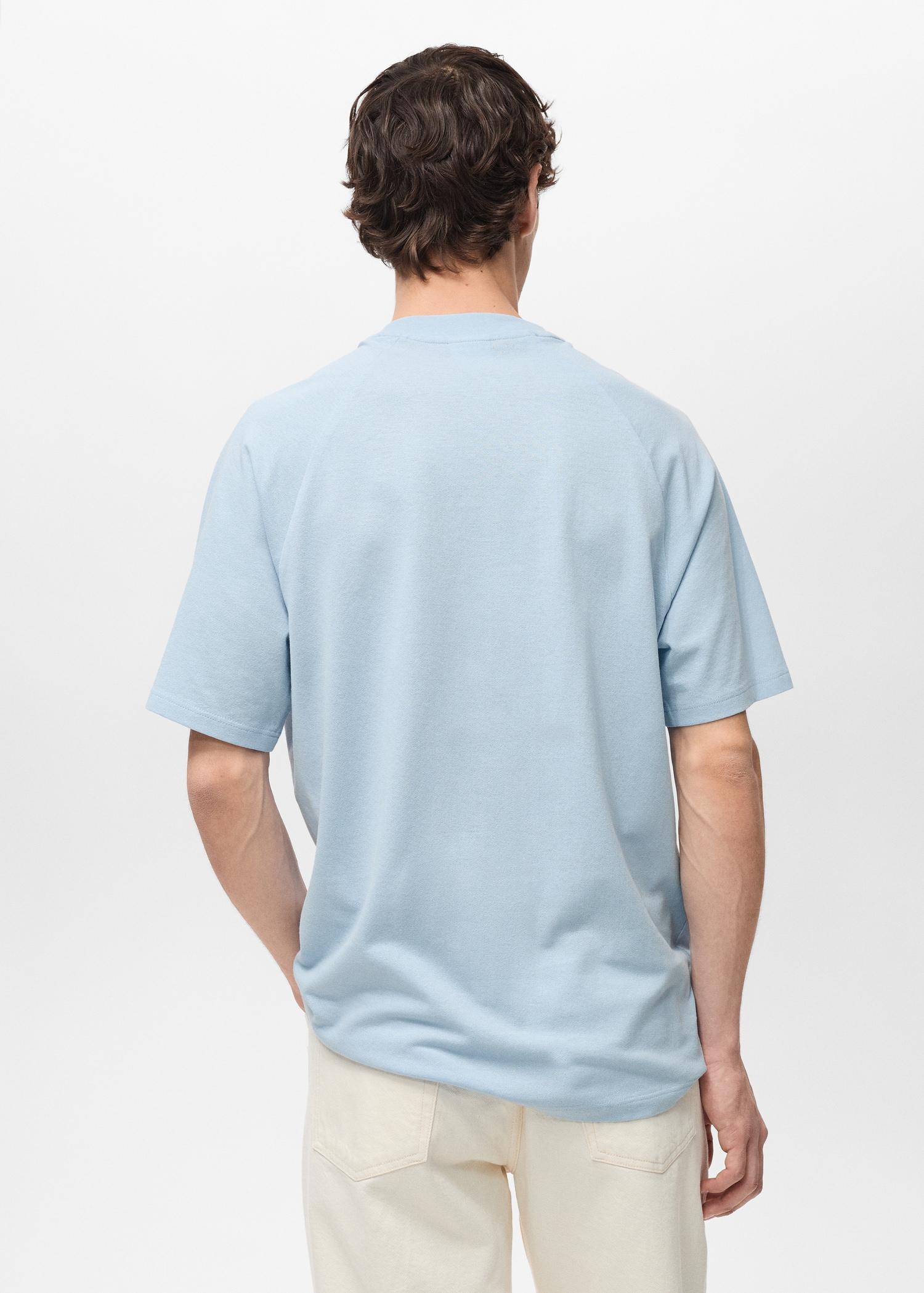 Relaxed fit cotton t-shirt - Men | MANGO USA Product Image