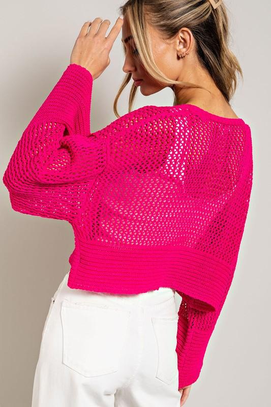Eyelet Knit Cardigan Product Image