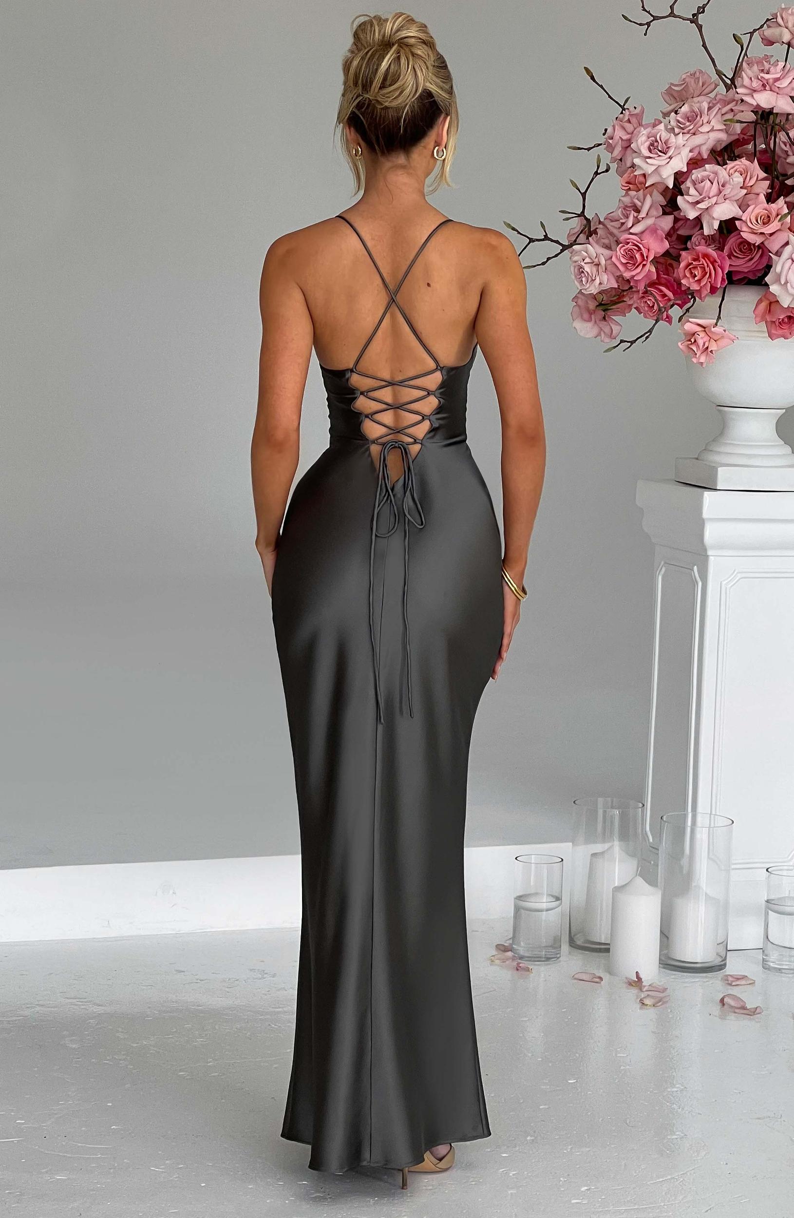 Lillia Maxi Dress - Charcoal Product Image
