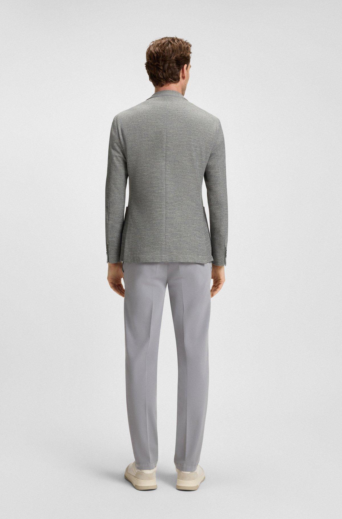 Slim-fit suit jacket in micro-patterned stretch fabric Product Image
