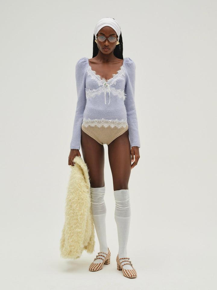 Rosaleen Knit Top — Blue Product Image