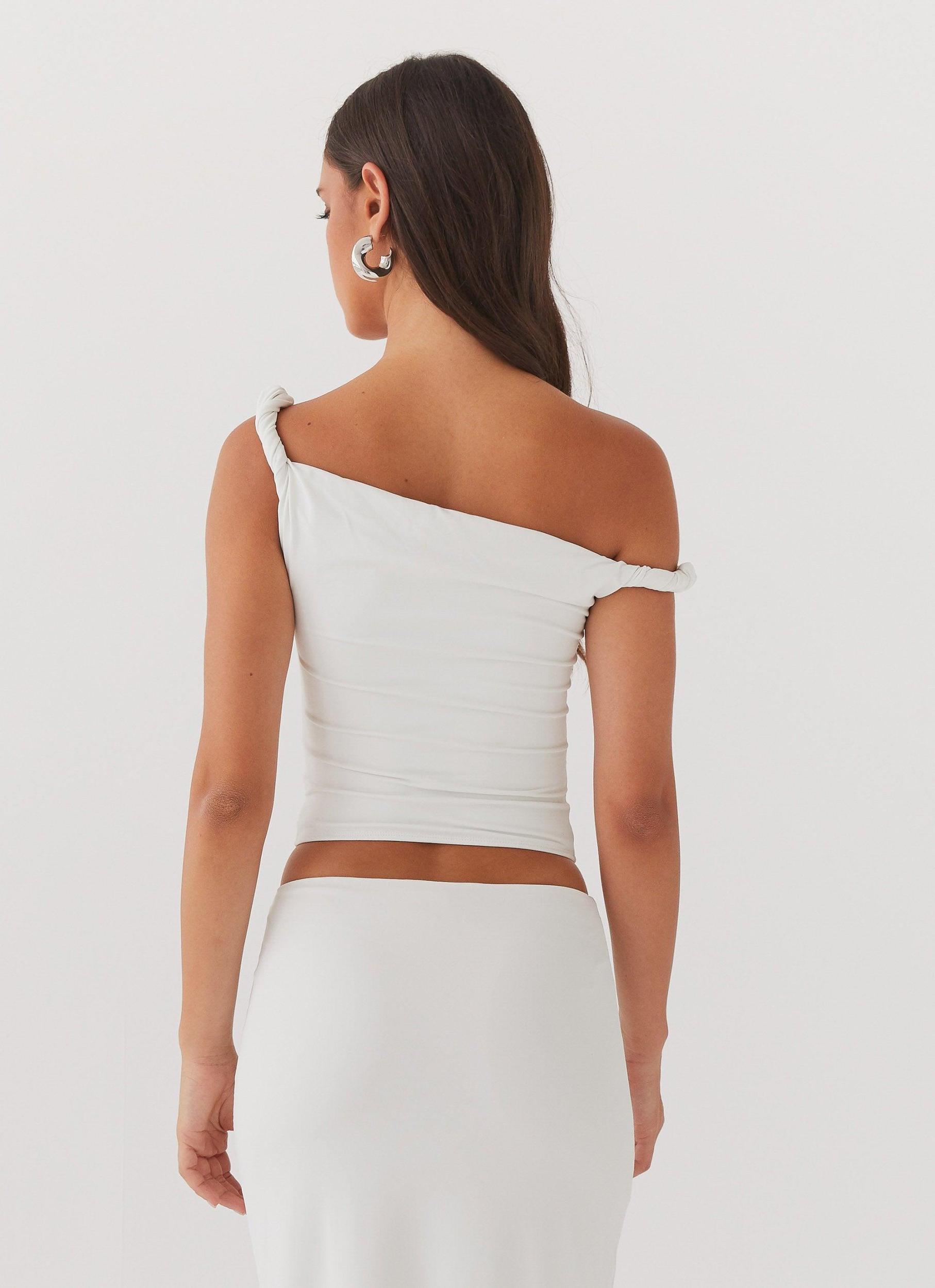 Solace Soul Twist Shoulder Top - Ivory Product Image