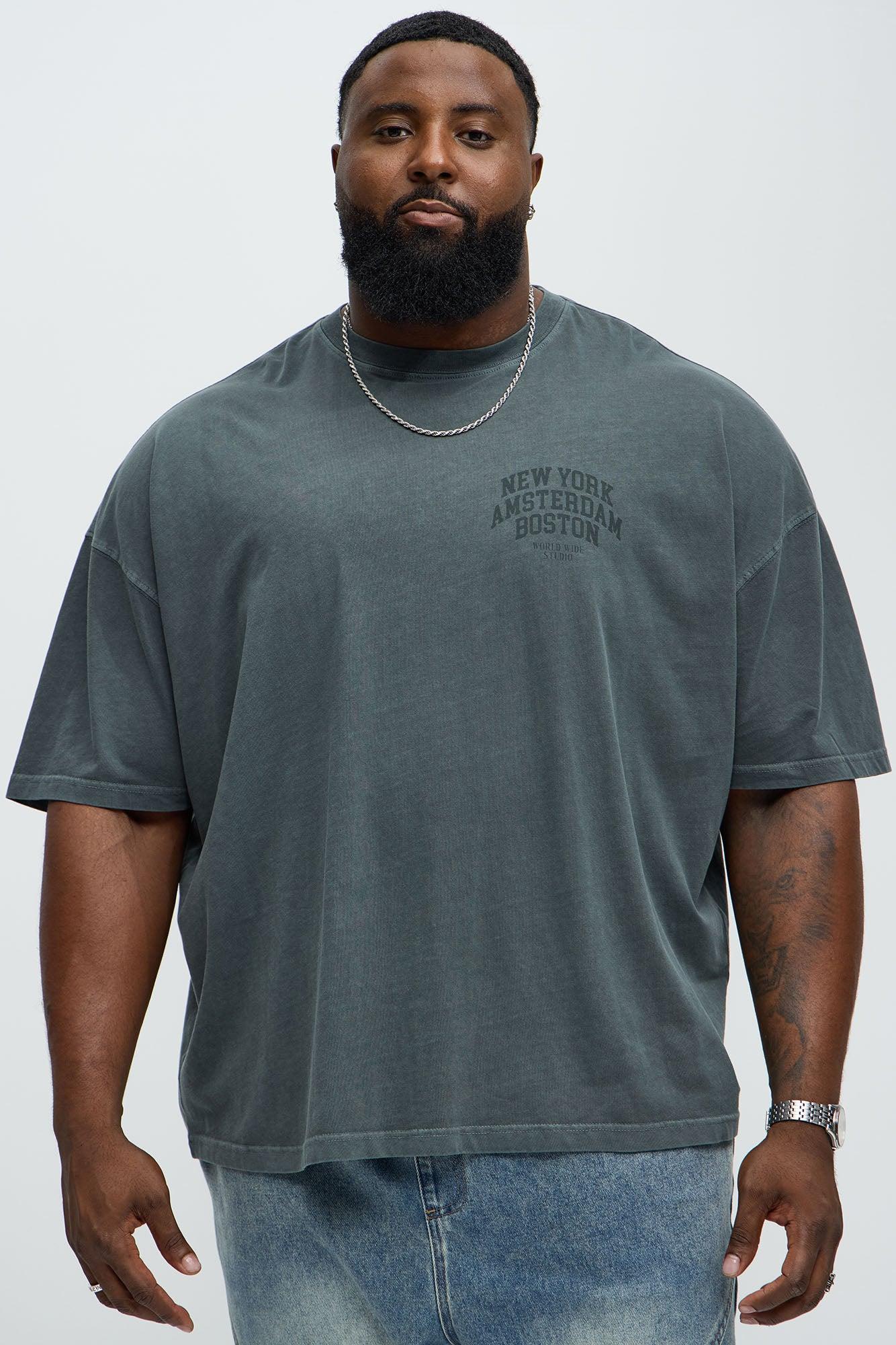 New York Studio Worldwide Oversized Short Sleeve Tee - Grey Product Image