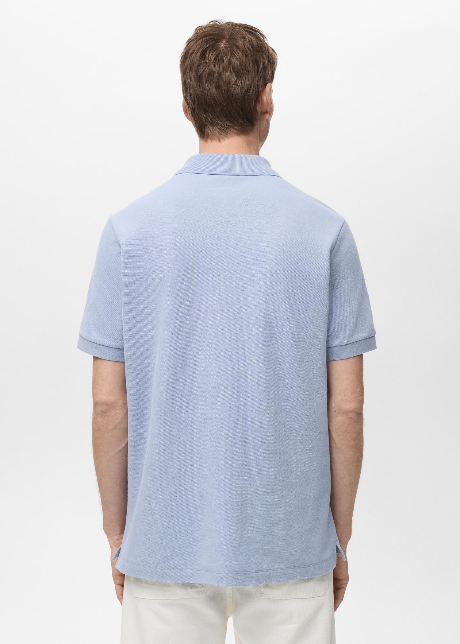 Regular-fit cotton piqué polo shirt - Men | MANGO USA Product Image