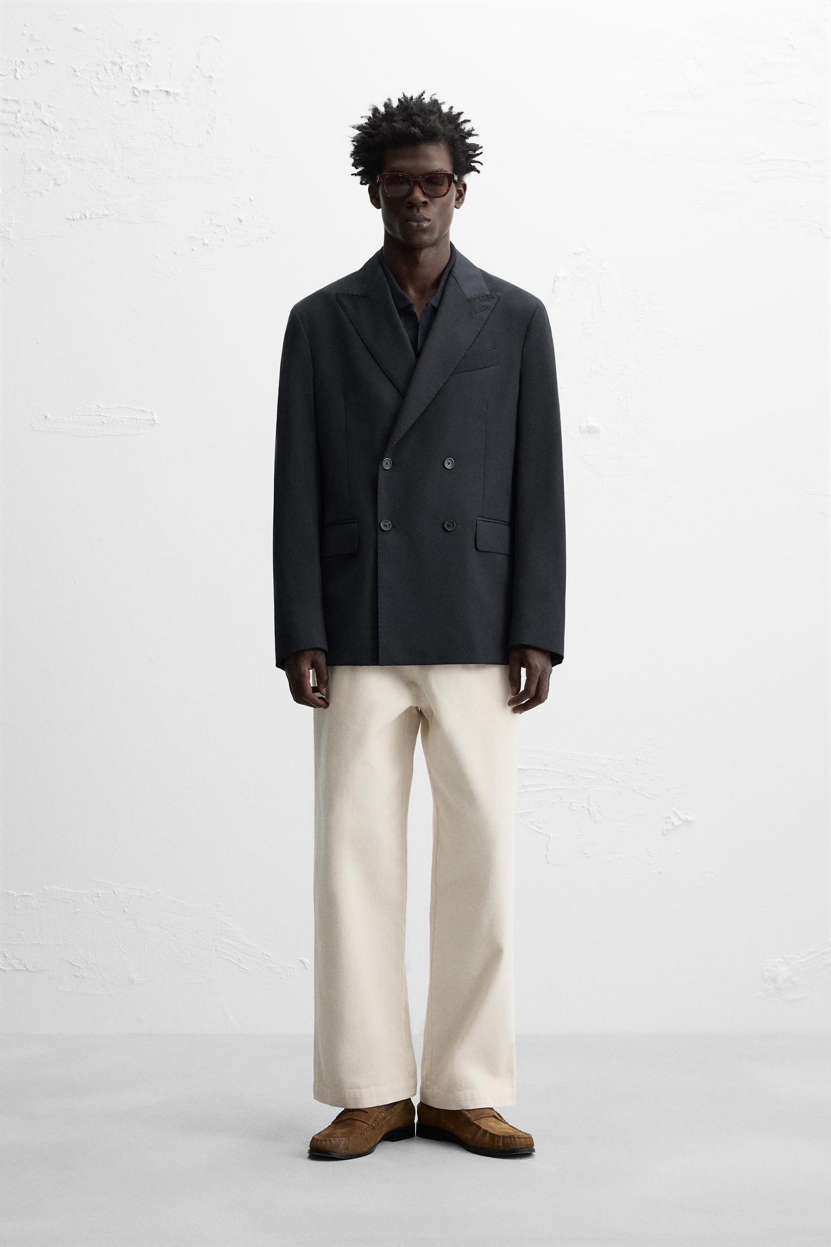 100% WOOL DOUBLE BREASTED BLAZER Product Image