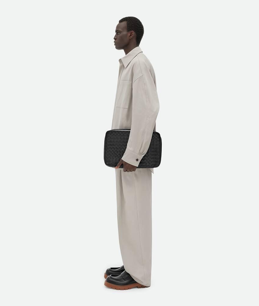 Men's Intrecciato Small Packing Cube in Black Product Image