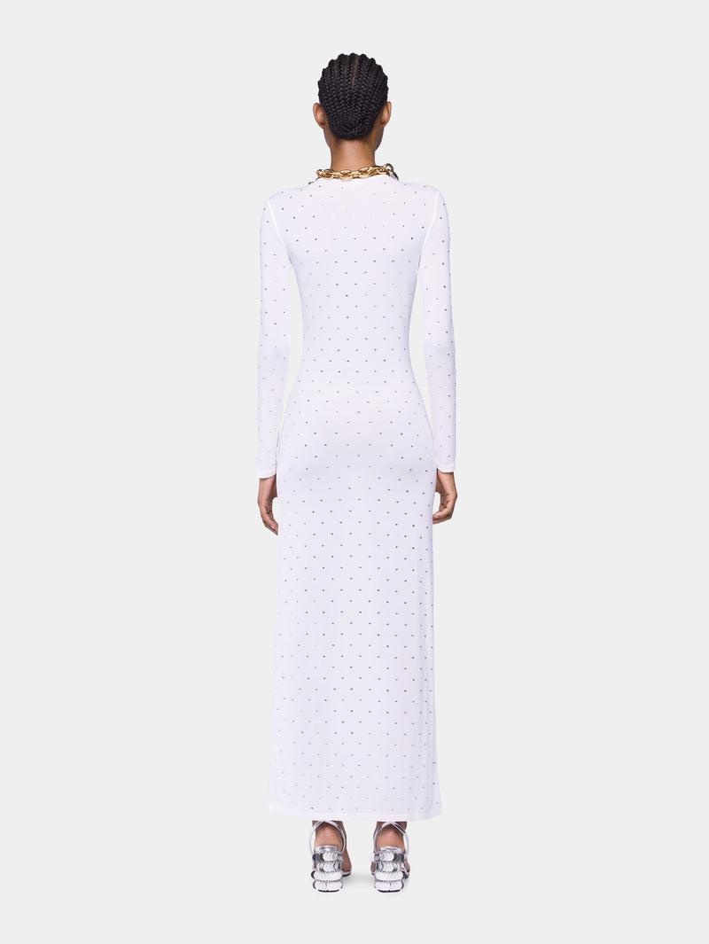 WHITE LONG DRESS IN JERSEY Product Image